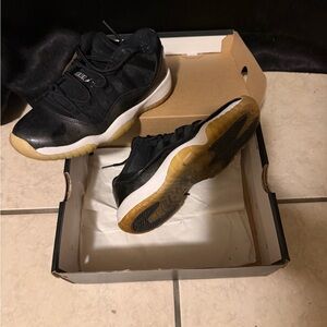 Jordan Kids Black and White Sneakers with Gum Sole